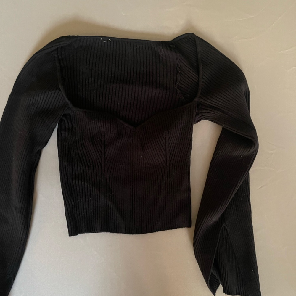 Urban Outfitters black, bell sleeve top